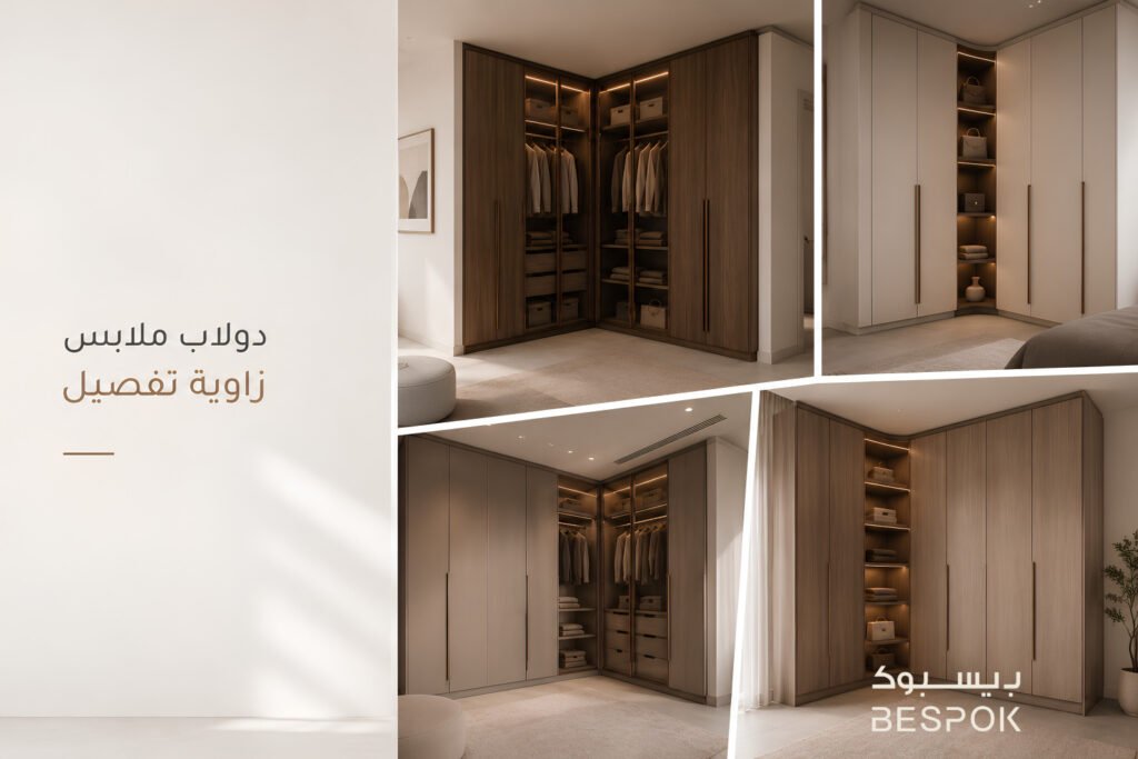 دولاب ملابس زاوية تفصيل